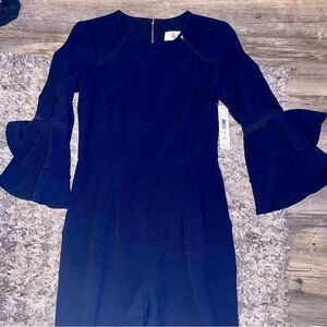 Chic Long Sleeve Navy Romper